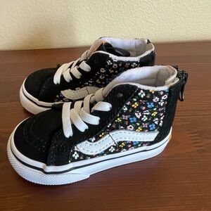 Vans Toddler Black Floral Sk-8-r High-Top Sneakers